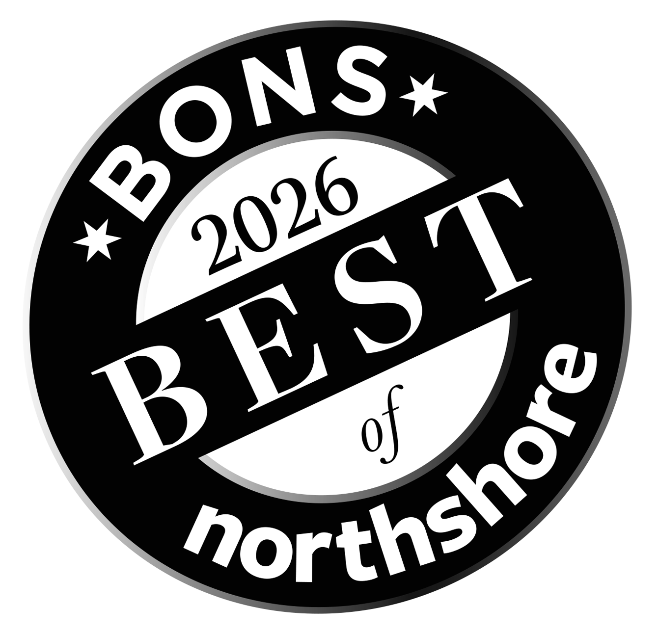 BONS Best of North Shore 2026 award badge